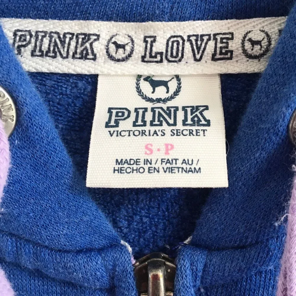 🔃Victoria's Secret PINK Zip Up Logo Hoodie